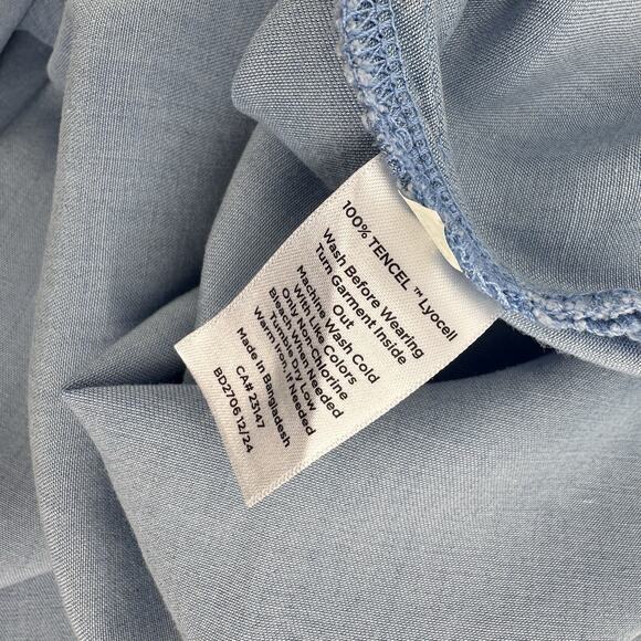 Haven Well Within Chambray Maxi Skirt Women’s XXS Tencel Blue Minimalist Capsule - Picture 8 of 11